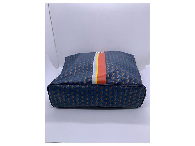 Borsa Tote Verticale Moynat Blu in Tela - vista 5