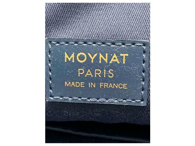 Borsa Tote Verticale Moynat Blu in Tela - vista 6