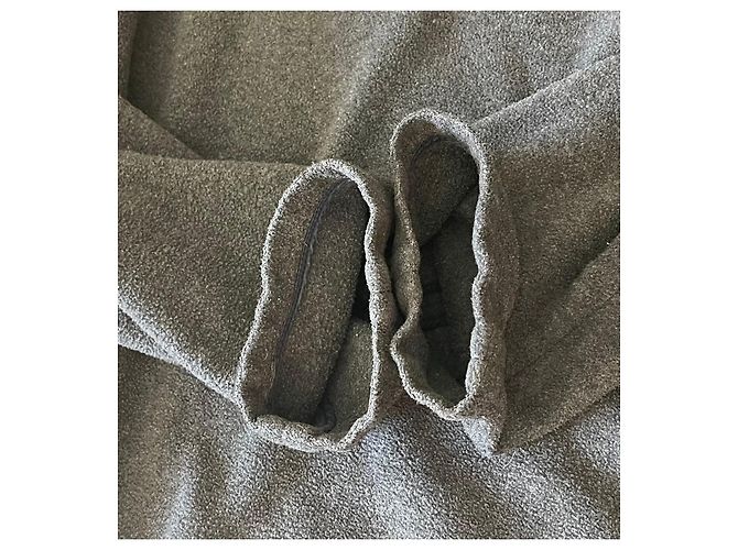 Giacca con cappuccio zip Helmut Lang in pile grigio scuro Vintage Taglia 54 - vista 10