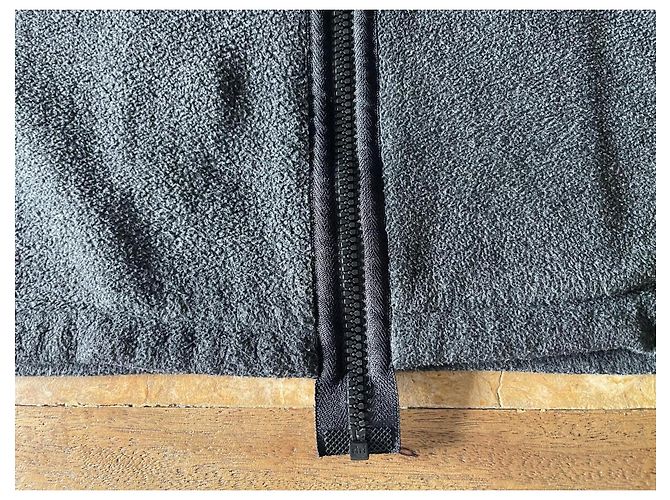 Giacca con cappuccio zip Helmut Lang in pile grigio scuro Vintage Taglia 54 - vista 5