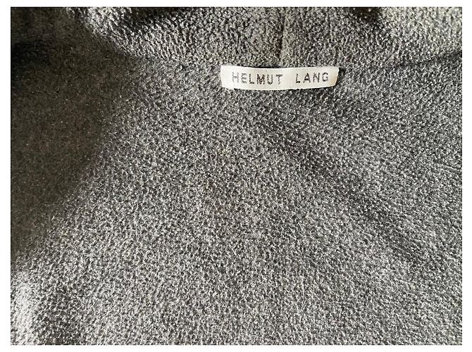 Giacca con cappuccio zip Helmut Lang in pile grigio scuro Vintage Taglia 54 - vista 8