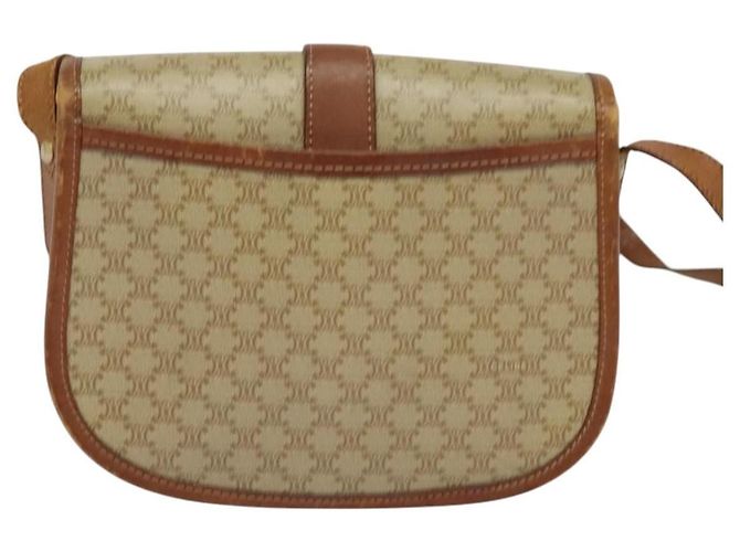 Céline Celine Vintage Macadam Canvas and Leather Beige - vista 2