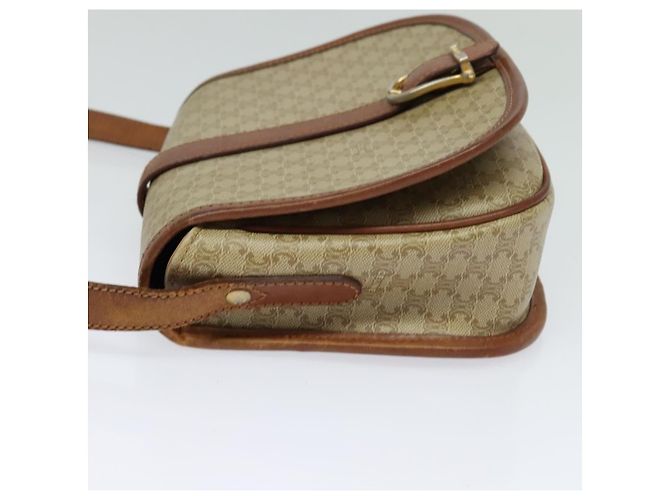 Céline Celine Vintage Macadam Canvas and Leather Beige - vista 3