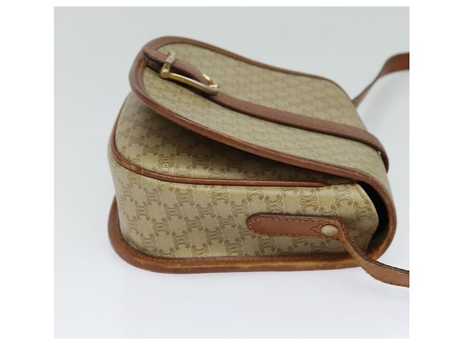 Céline Celine Vintage Macadam Canvas and Leather Beige - vista 4