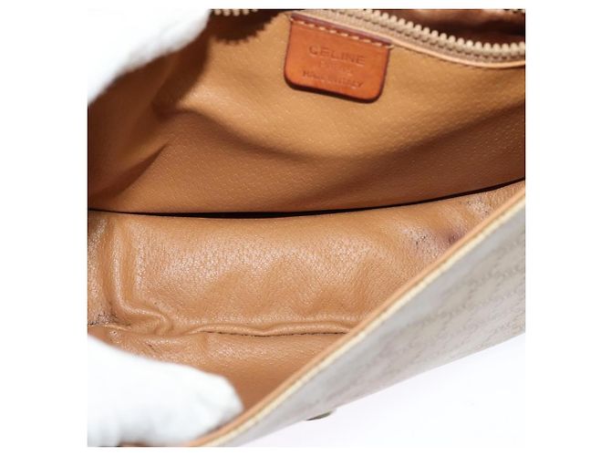 Céline Celine Vintage Macadam Canvas and Leather Beige - vista 5