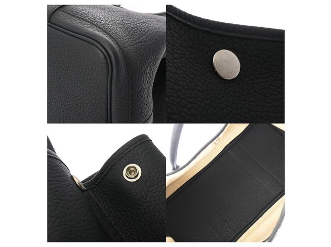 Borsa Caban PM Garden Party di Hermès Nero - vista 10