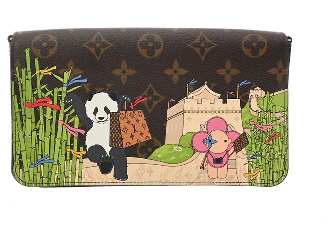 Pochette Felicie Vivienne Monogramma Louis Vuitton Marrone - vista 2