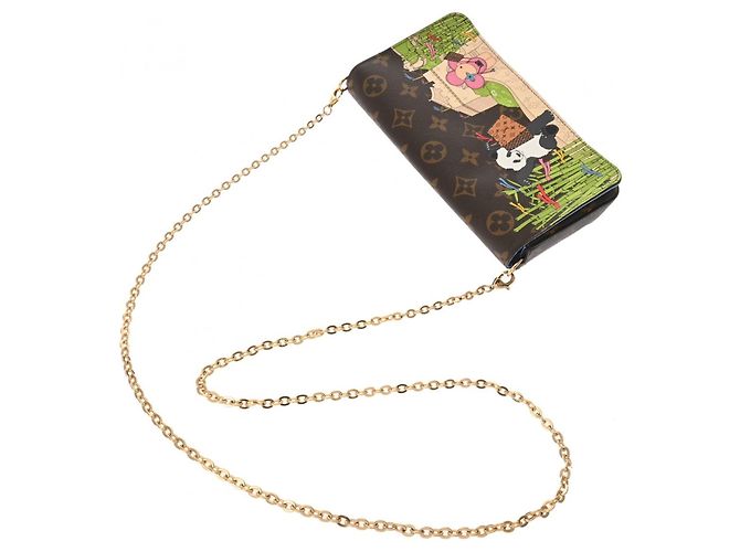 Pochette Felicie Vivienne Monogramma Louis Vuitton Marrone - vista 4