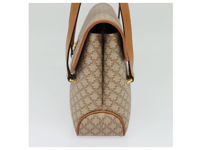 Céline Celine Vintage Macadam Canvas and Leather Beige - vista 4