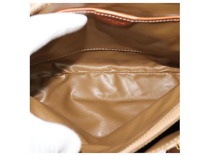 Céline Celine Vintage Macadam Canvas and Leather Beige - vista 5