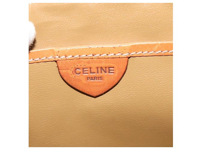 Céline Celine Vintage Macadam Canvas and Leather Beige - vista 6