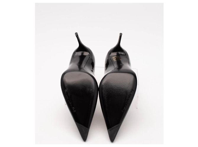 Schwarze Lackleder-Absätze mit DG-Logo von Dolce & Gabbana - Ansicht 5