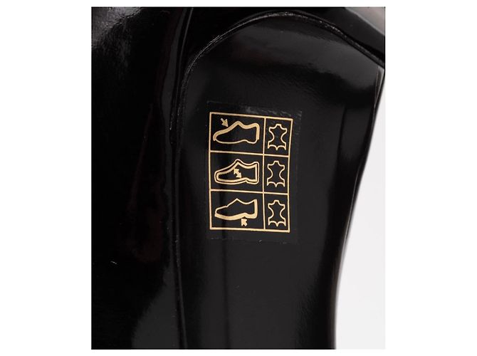 Schwarze Lackleder-Absätze mit DG-Logo von Dolce & Gabbana - Ansicht 7