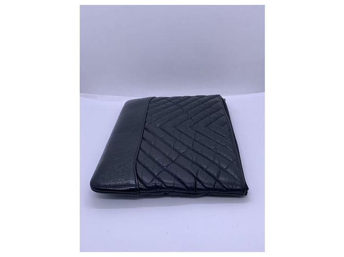 Clutch Chanel in pelle nera Nero - vista 5