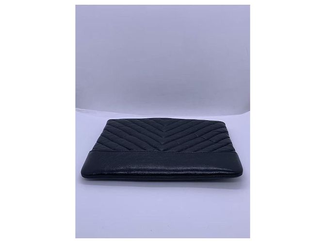 Clutch Chanel in pelle nera Nero - vista 6