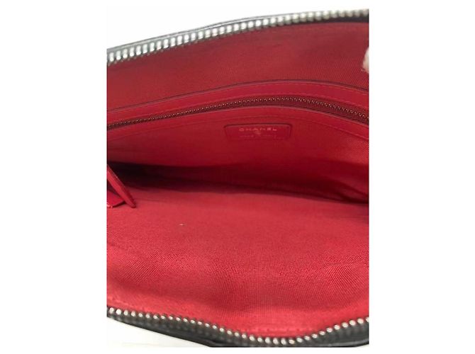Clutch Chanel in pelle nera Nero - vista 8