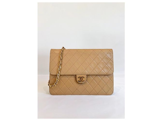Vintage Chanel "Timeless" Tasche, beige - Ansicht 16