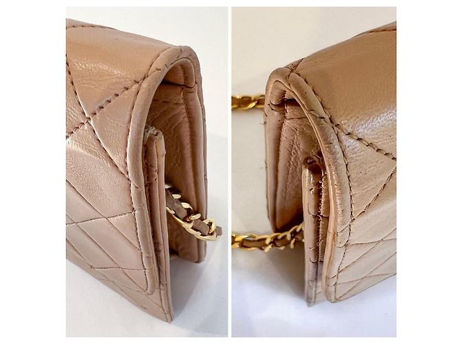 Vintage Chanel "Timeless" Tasche, beige - Ansicht 17