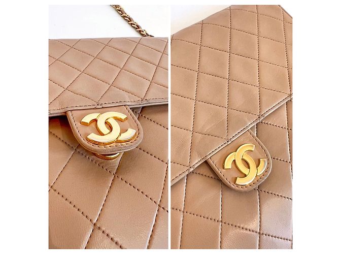 Vintage Chanel "Timeless" Tasche, beige - Ansicht 18