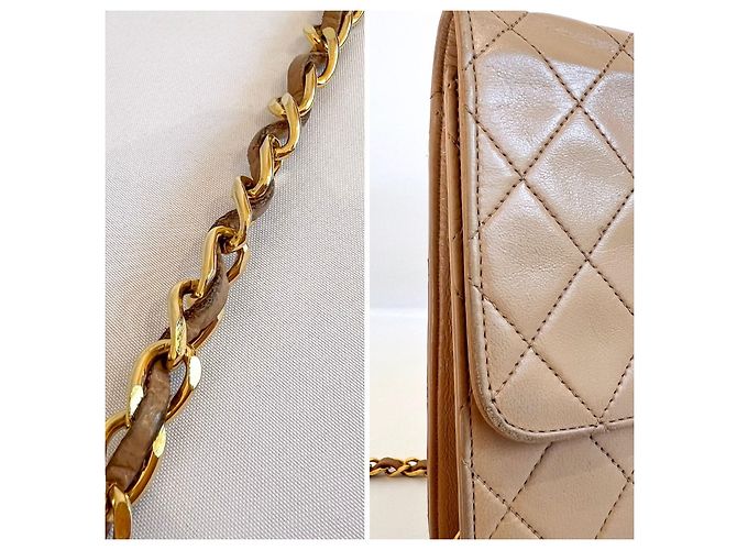 Vintage Chanel "Timeless" Tasche, beige - Ansicht 19