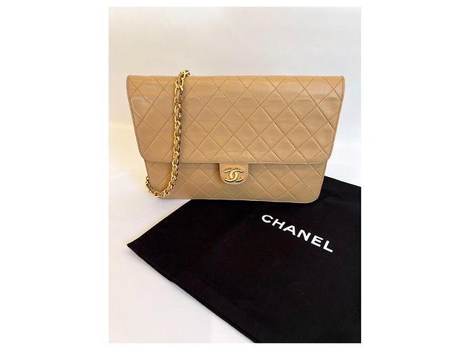 Vintage Chanel "Timeless" Tasche, beige - Ansicht 2