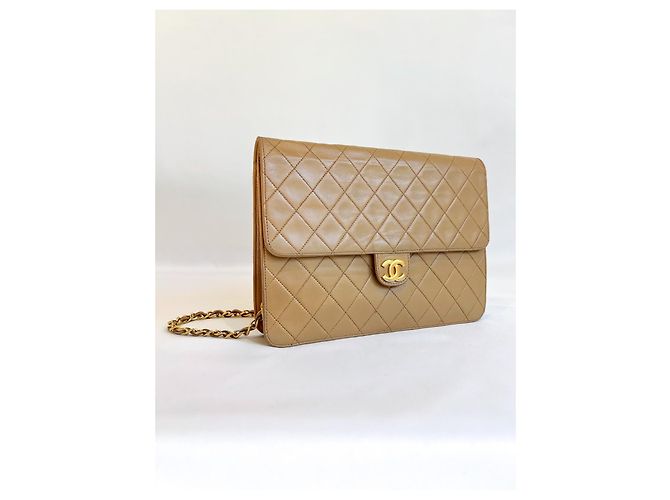 Vintage Chanel "Timeless" Tasche, beige - Ansicht 3