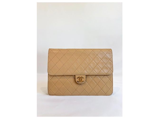 Vintage Chanel "Timeless" Tasche, beige - Ansicht 4