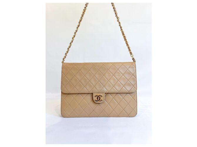 Vintage Chanel "Timeless" Tasche, beige - Ansicht 6