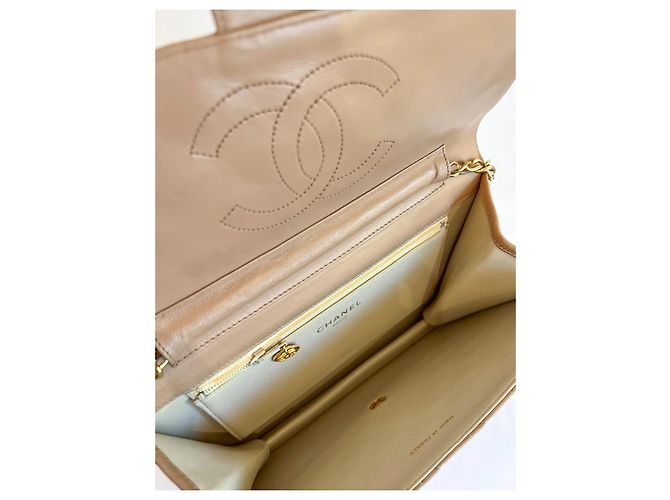 Vintage Chanel "Timeless" Tasche, beige - Ansicht 7