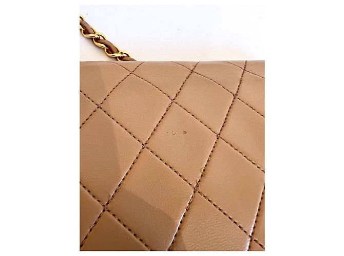 Vintage Chanel "Timeless" Tasche, beige - Ansicht 9