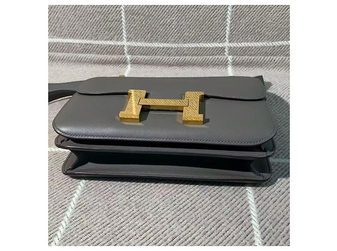 Borsa Hermès Constance 23 in pelle Swift grigia Grigio - vista 3