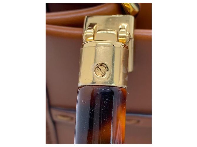 Borsa Fendi Sunshine Mini Music Folder Marrone Pelle - vista 6