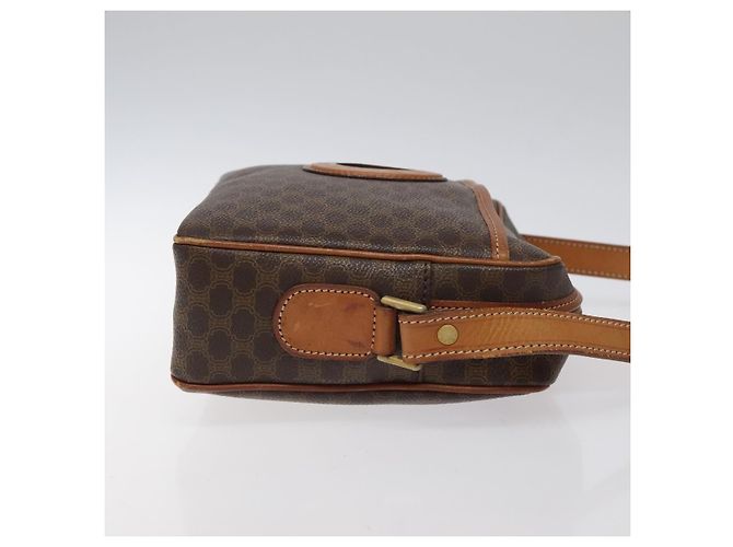 Céline Celine Vintage Macadam Canvas and Leather Marrone - vista 3
