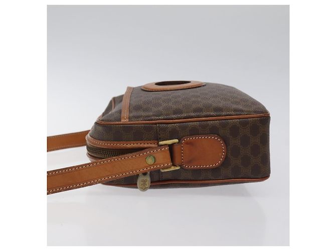 Céline Celine Vintage Macadam Canvas and Leather Marrone - vista 4
