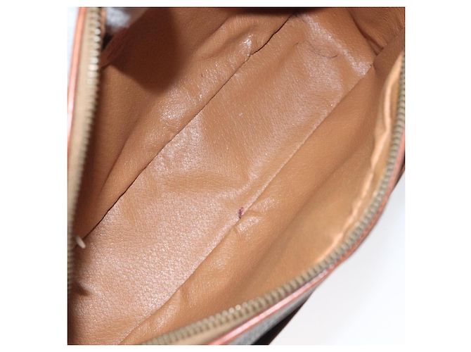 Céline Celine Vintage Macadam Canvas and Leather Marrone - vista 5