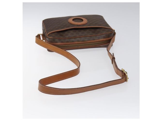 Céline Celine Vintage Macadam Canvas and Leather Marrone - vista 7