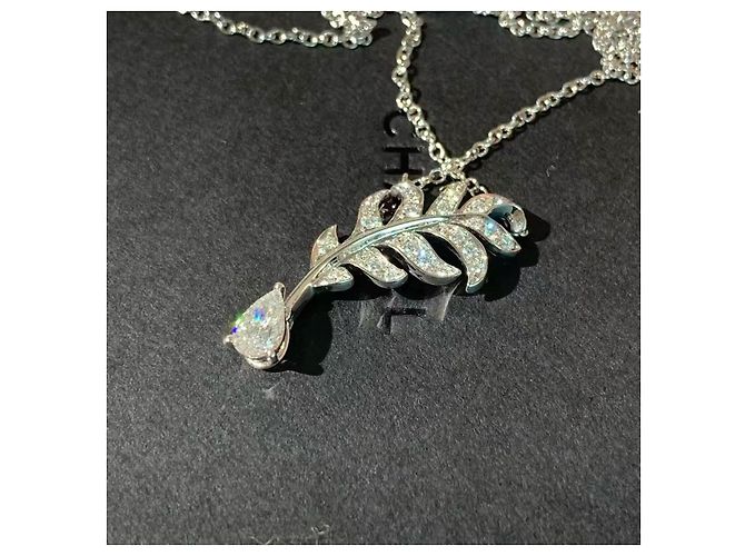 Collana Chanel PLUME in diamanti e oro bianco 18k Argento - vista 2