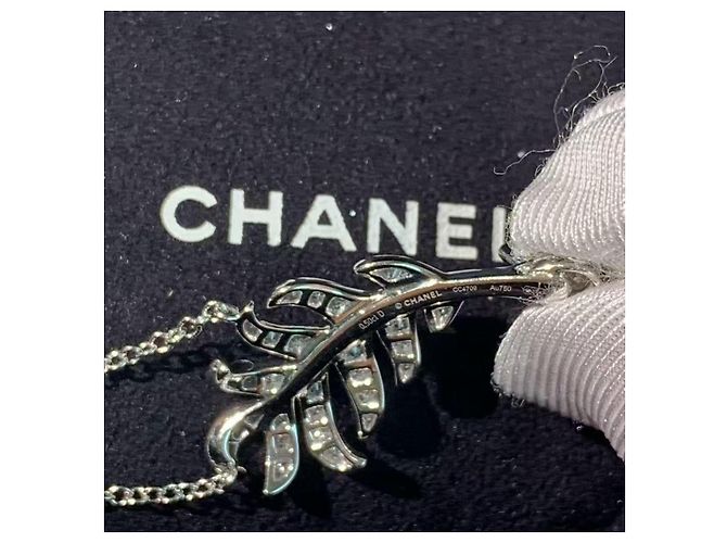 Collana Chanel PLUME in diamanti e oro bianco 18k Argento - vista 3