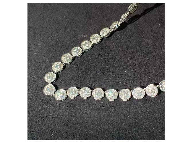 Collana Tiffany & Co Circlet in platino e diamanti rotondi Argento - vista 6