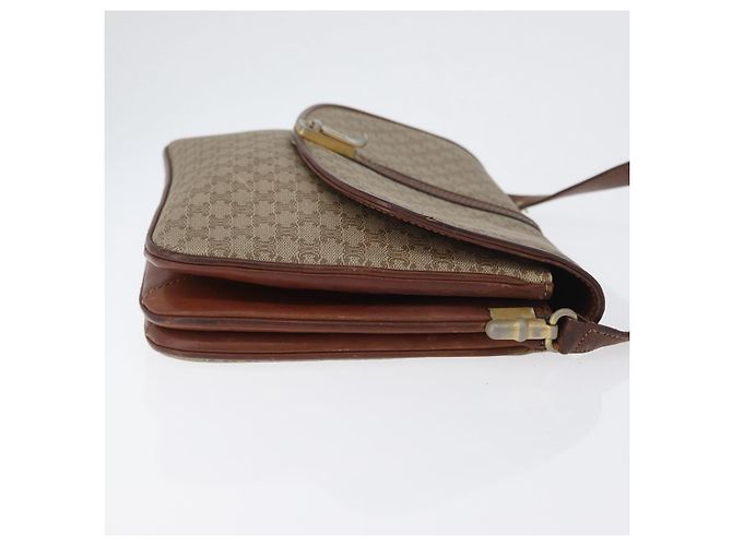 Céline Celine Vintage Macadam Canvas and Leather Beige - vista 3