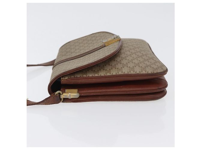 Céline Celine Vintage Macadam Canvas and Leather Beige - vista 4