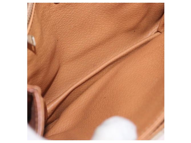 Céline Celine Vintage Macadam Canvas and Leather Beige - vista 5