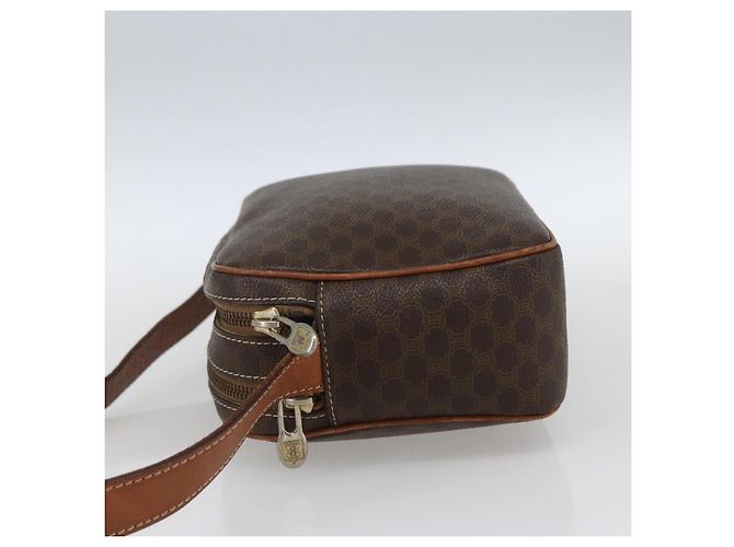 Céline Celine Vintage Macadam Schultertasche aus Canvas Mittel Braun - Ansicht 3