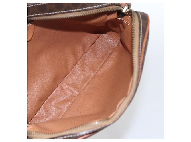 Céline Celine Vintage Macadam Schultertasche aus Canvas Mittel Braun - Ansicht 5
