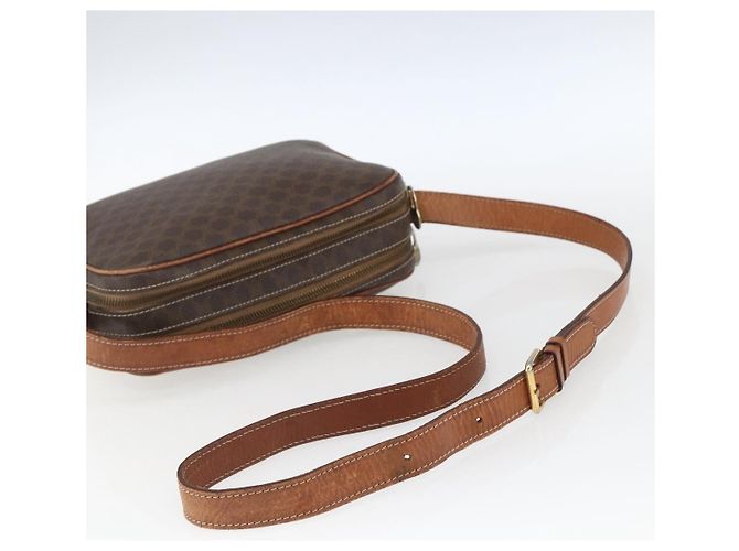 Céline Celine Vintage Macadam Schultertasche aus Canvas Mittel Braun - Ansicht 7