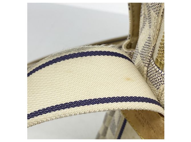 Borsa a Spalla Naviglio Damier Azur di Louis Vuitton Bianco - vista 10
