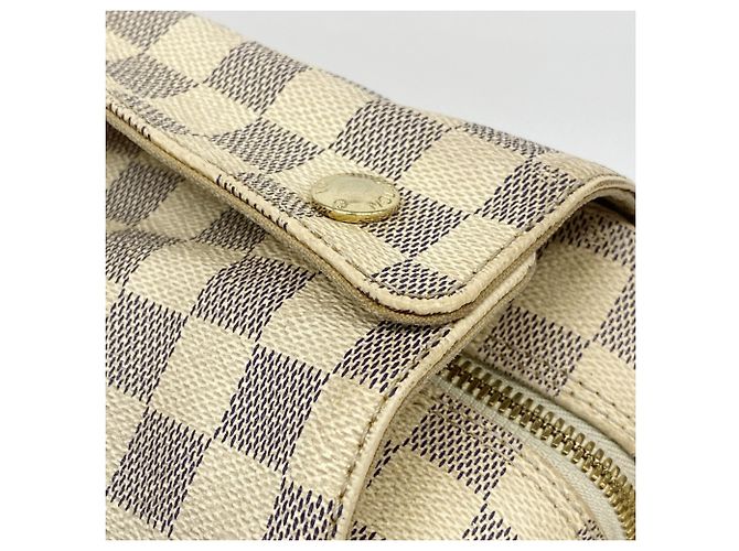 Borsa a Spalla Naviglio Damier Azur di Louis Vuitton Bianco - vista 11
