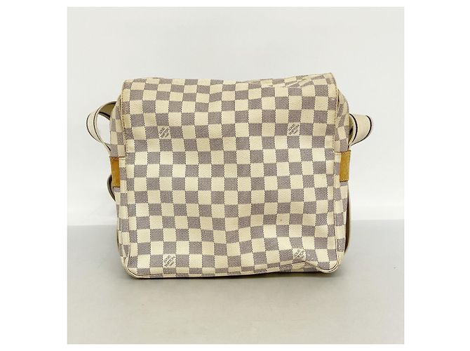Borsa a Spalla Naviglio Damier Azur di Louis Vuitton Bianco - vista 12