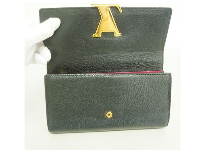 Portafoglio Lungo Capucines Louis Vuitton Nero - vista 10