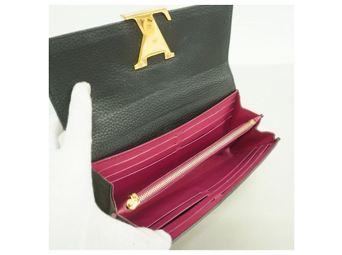 Portafoglio Lungo Capucines Louis Vuitton Nero - vista 3
